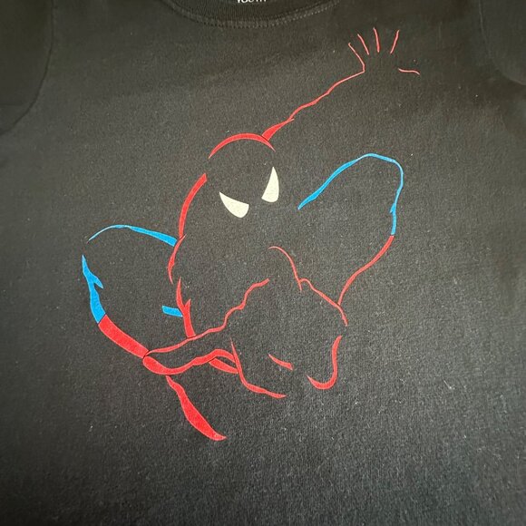 Marvel Youth XS Black Spider-Man Graphic Cotton T-Shirt - Picture 5 of 5
